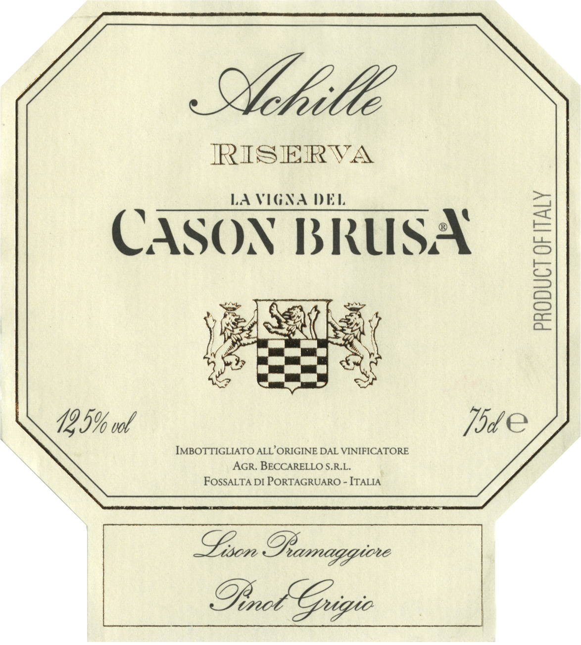 Pinot Grigio Achille Riserva Cason Brusà 2004