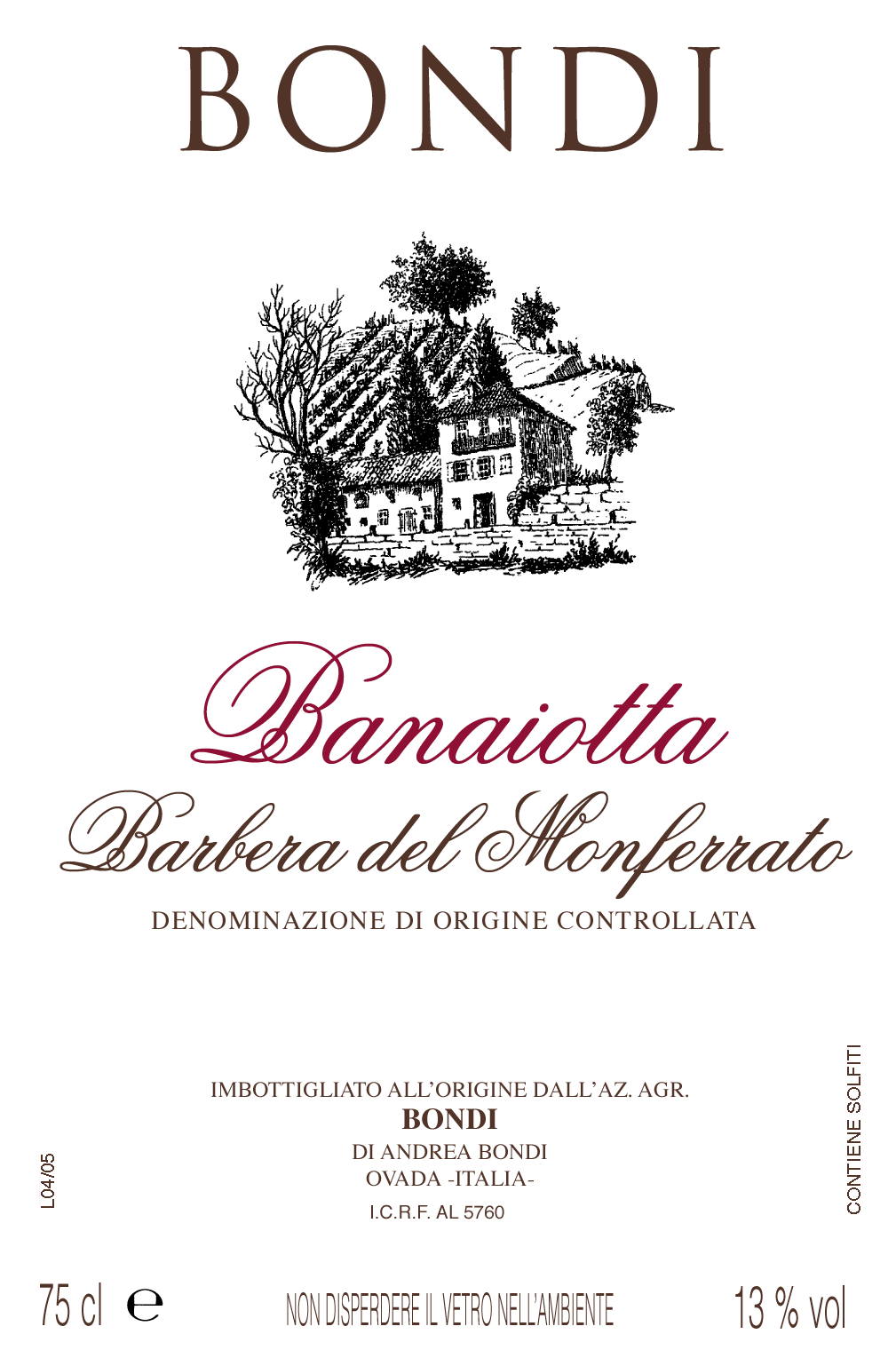 Barbera Banaiotta 2007