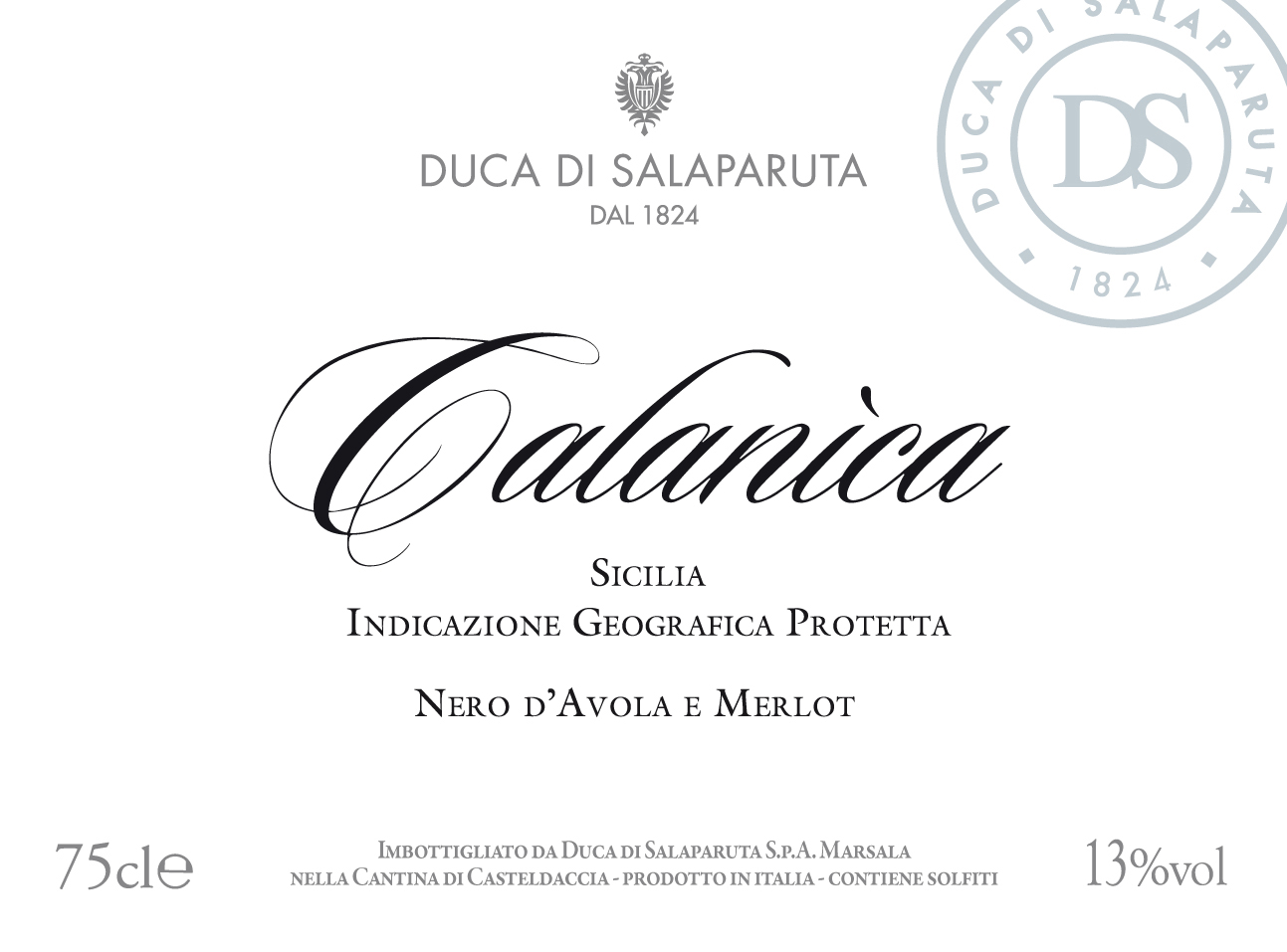 Calanìca Nero d'Avola e Merlot 2012