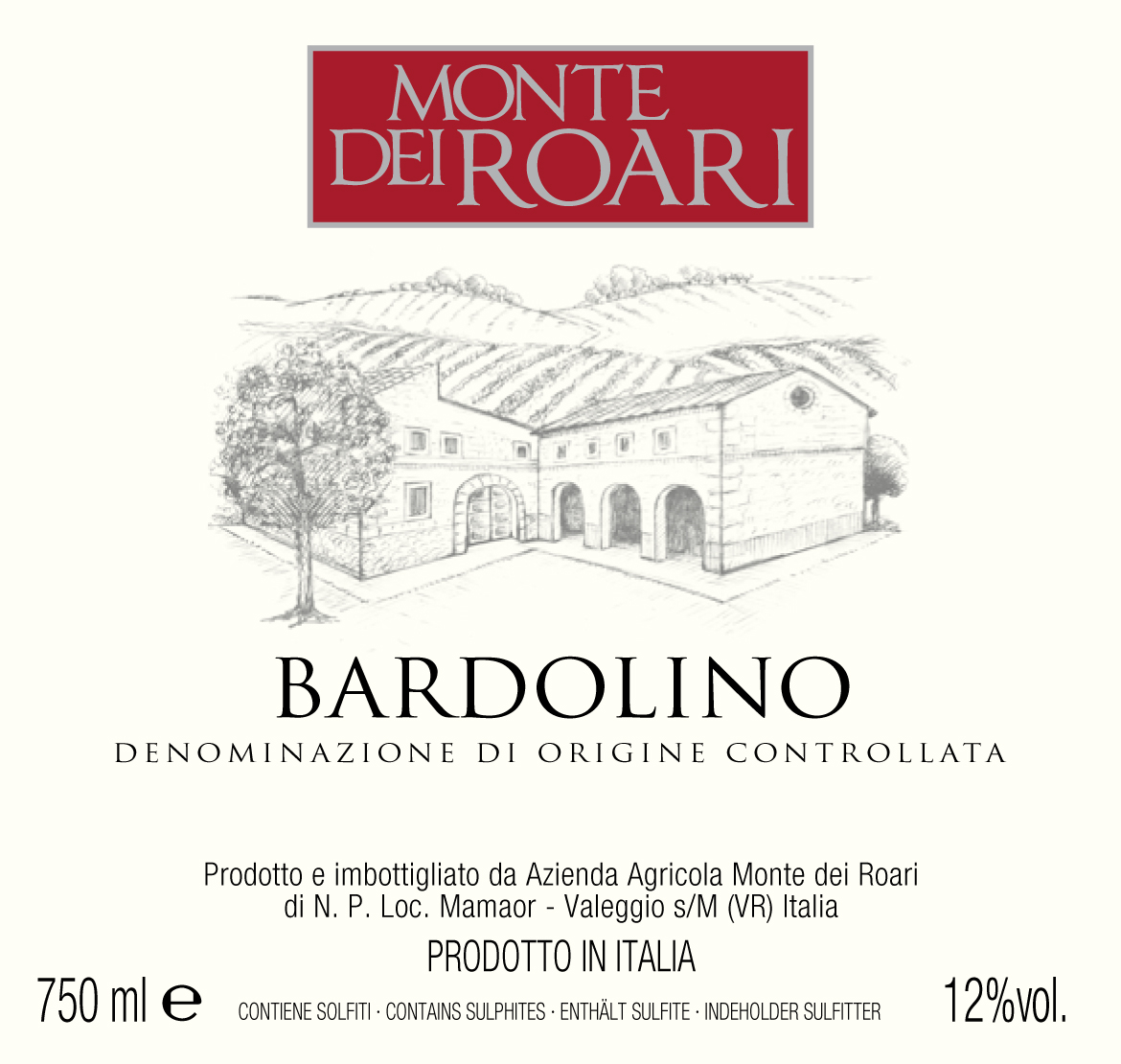 Bardolino Doc Monte dei Roari 2010