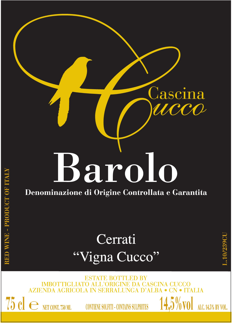 Barolo Cerrati - Vigna Cucco 2008