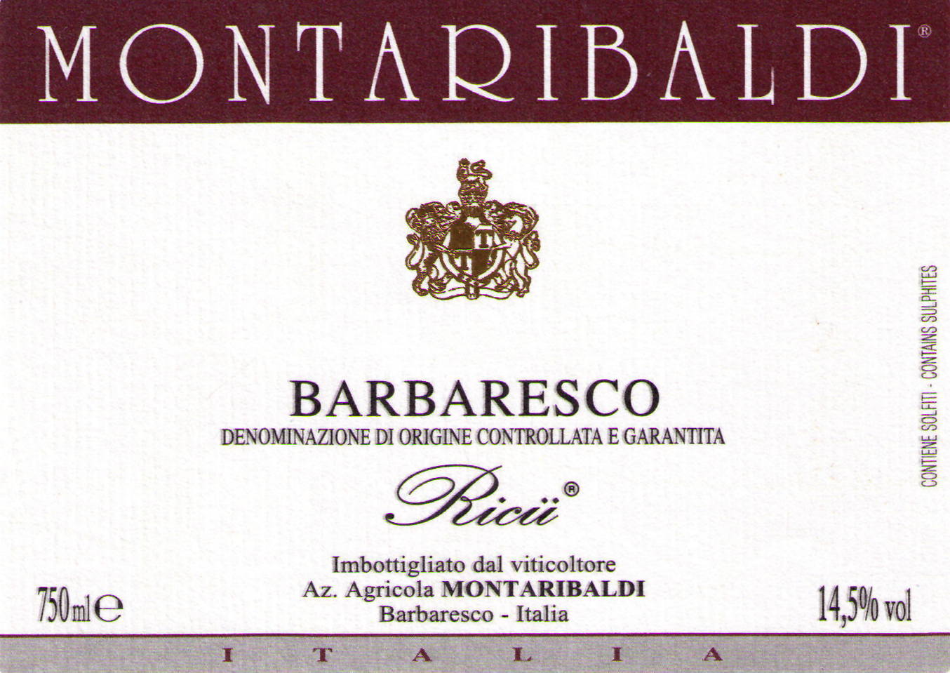 Barbaresco Docg Ricü 2006
