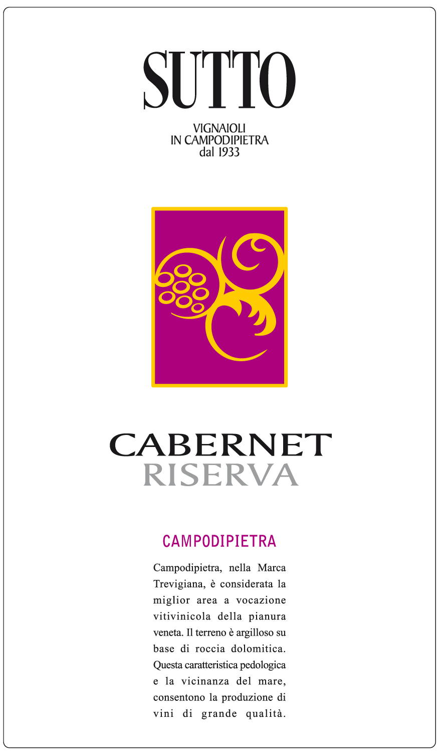Cabernet Riserva Doc Piave 2007