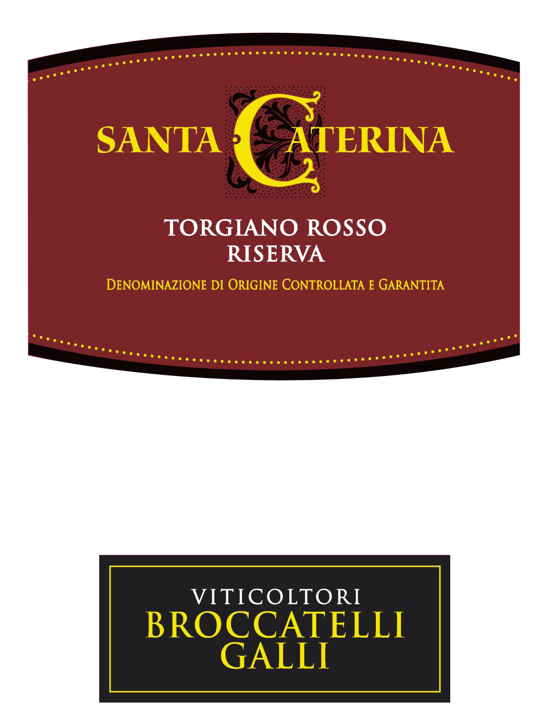 Torgiano Riserva Santa Caterina Broccatelli Galli 2015