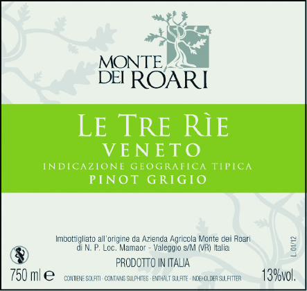 Pinot Grigio Igt Le Tre Rìe Veneto 2012