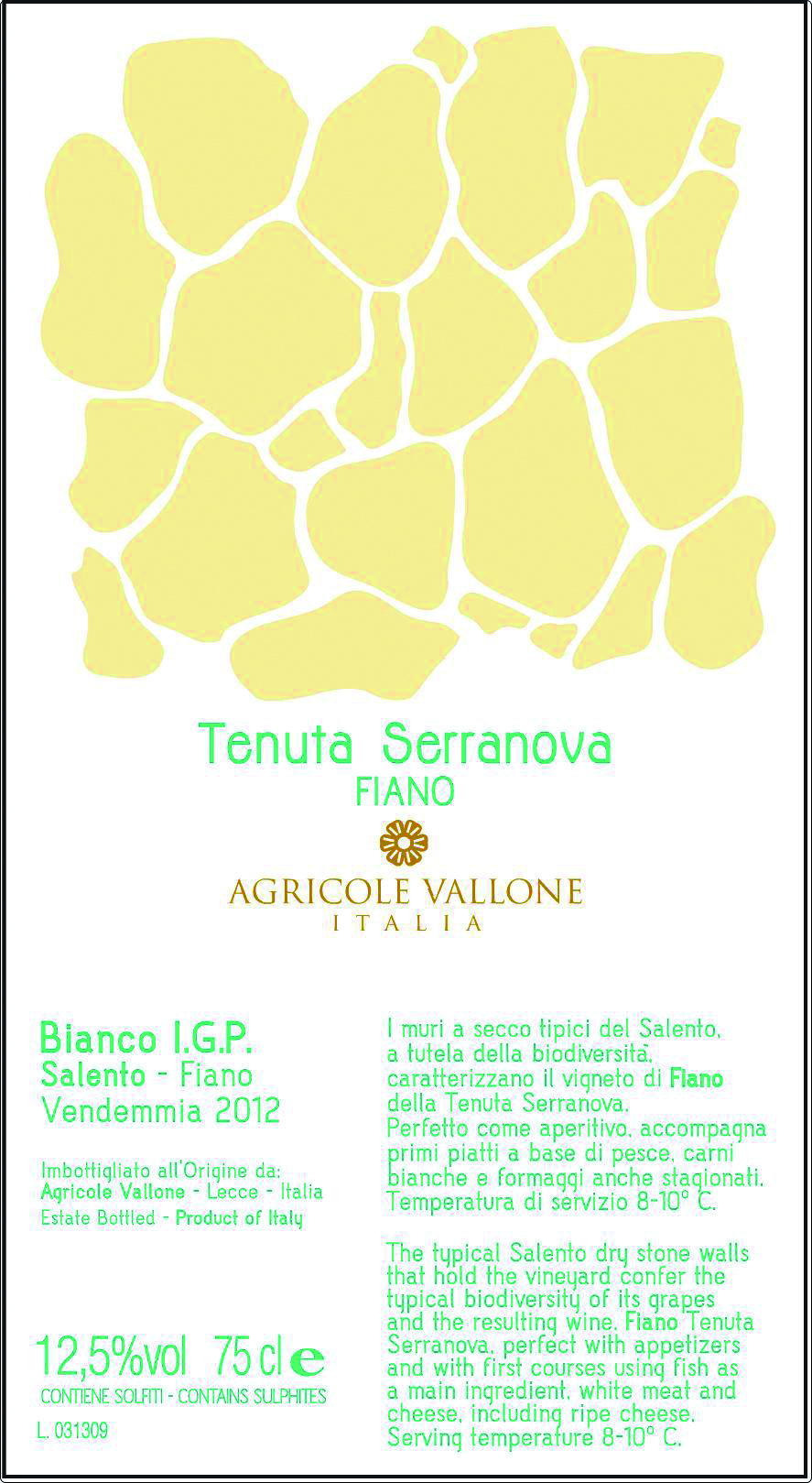 Fiano Igp Salento Tenuta Serranova 2011