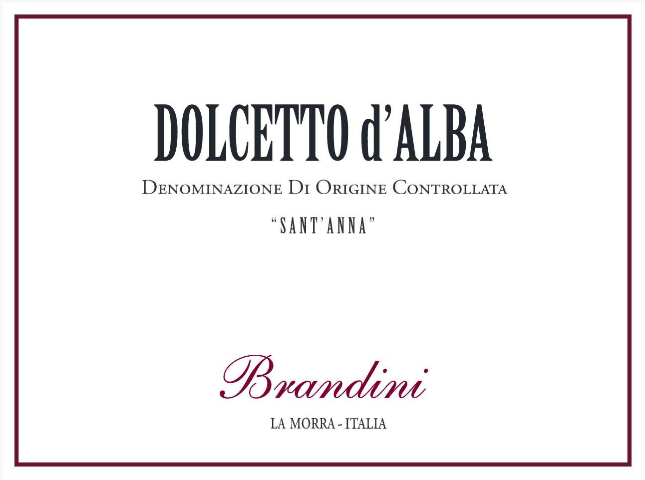 Dolcetto d'Alba Sant'Anna 2011