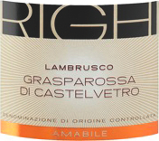 Lambrusco Grasparossa di Castelvetro Frizzante Amabile Doc sa