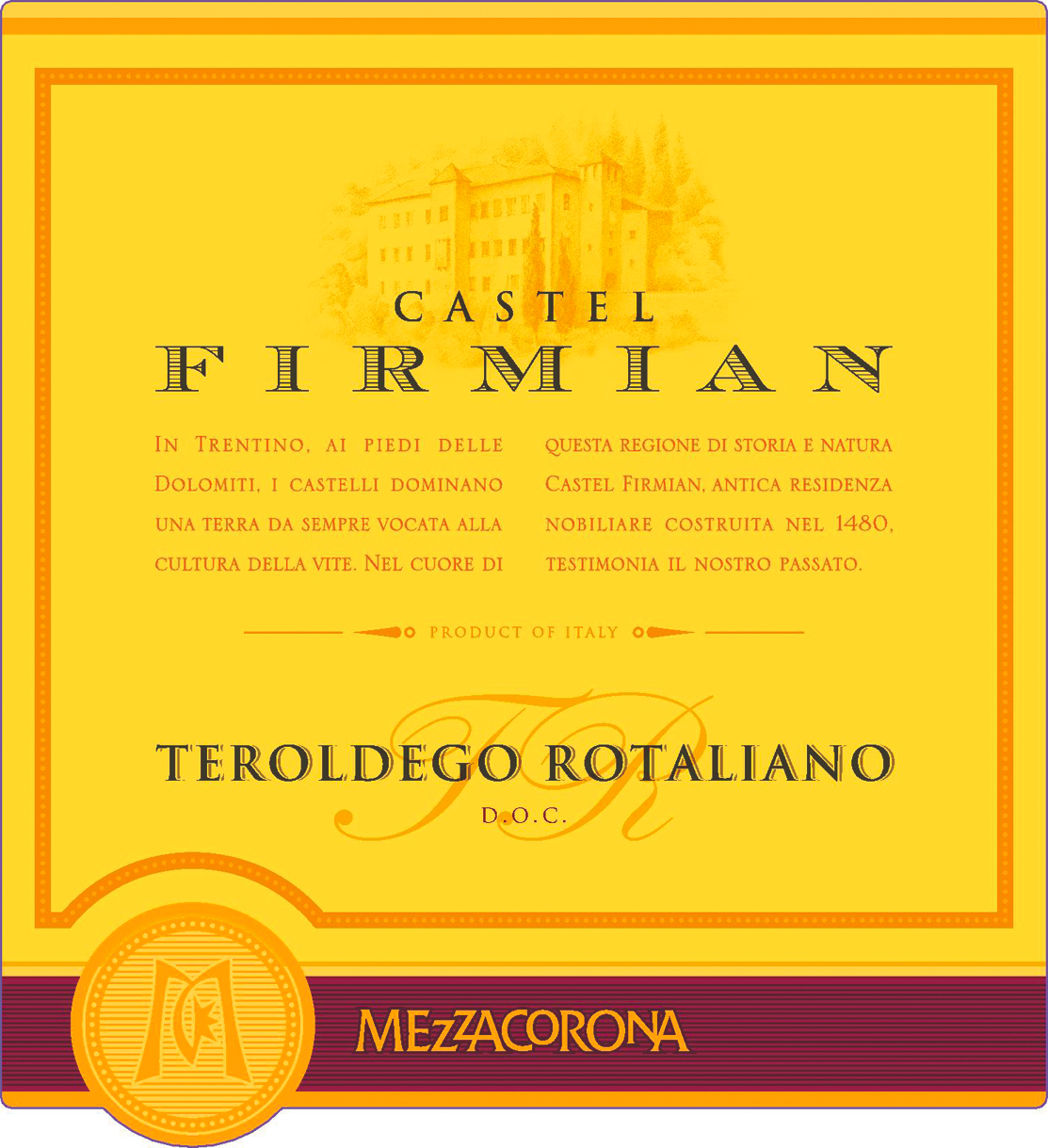 Teroldego Rotaliano Castel Firmian 2012