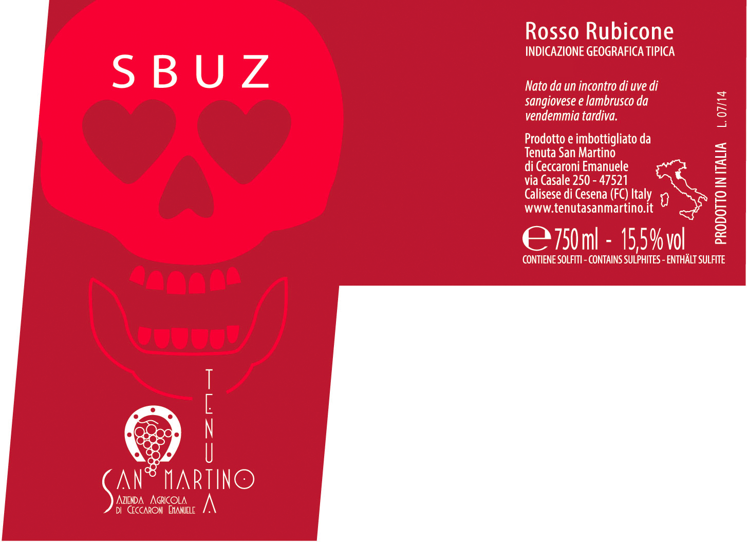 Sbuz Rosso Rubicone 2014