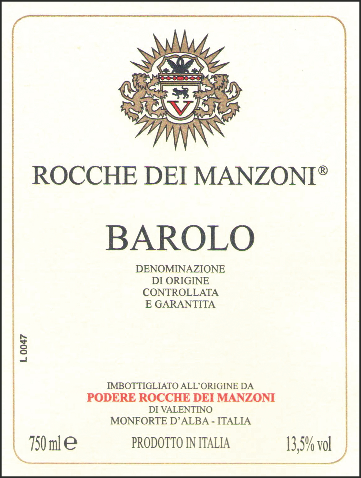 Barolo Podere Rocche dei Manzoni 2010
