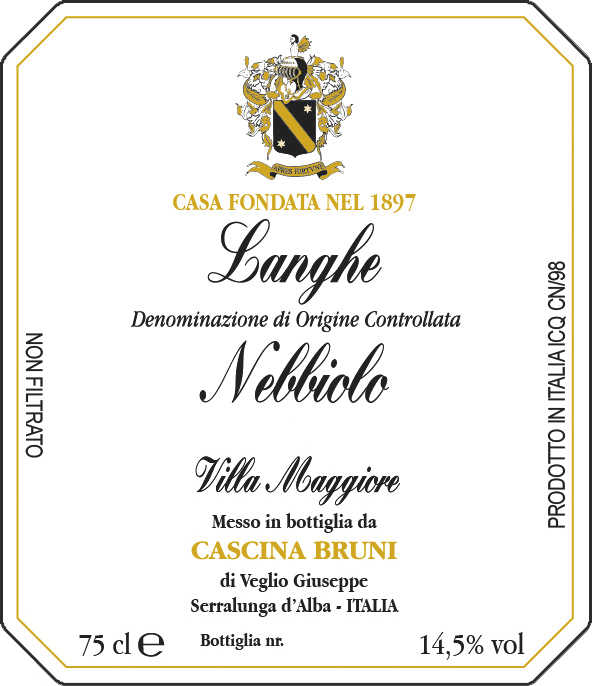 Langhe Nebbiolo Villa Maggiore 2015