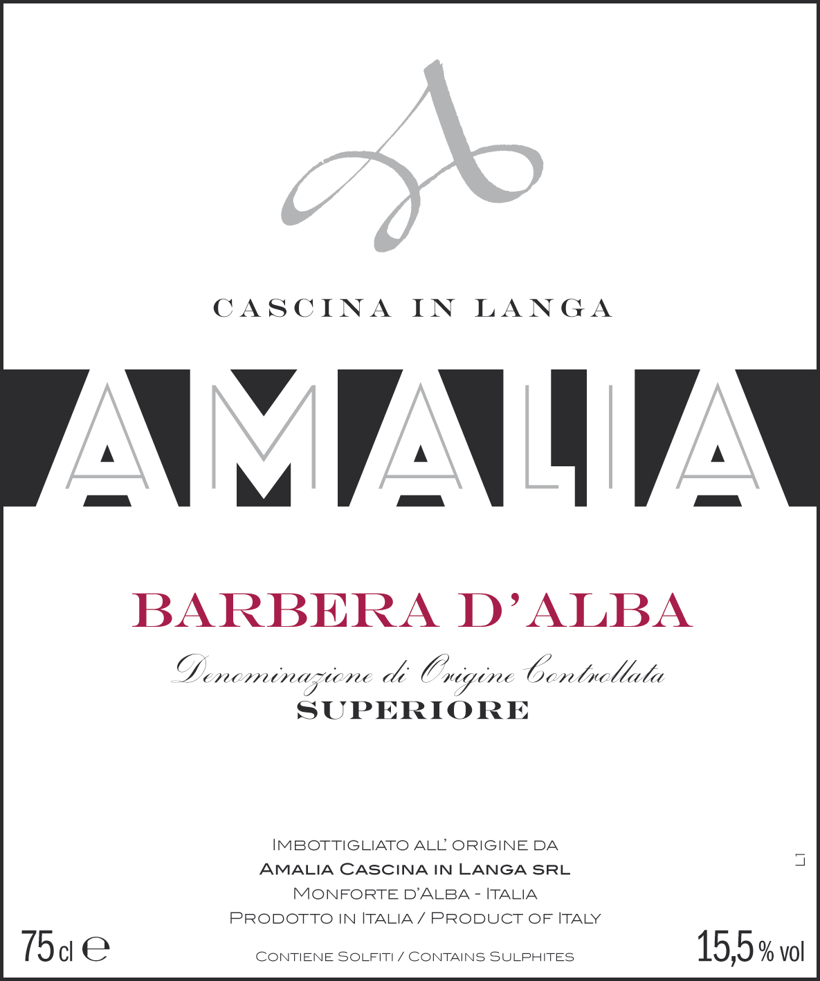 Barbera d'Alba Superiore Amalia 2012