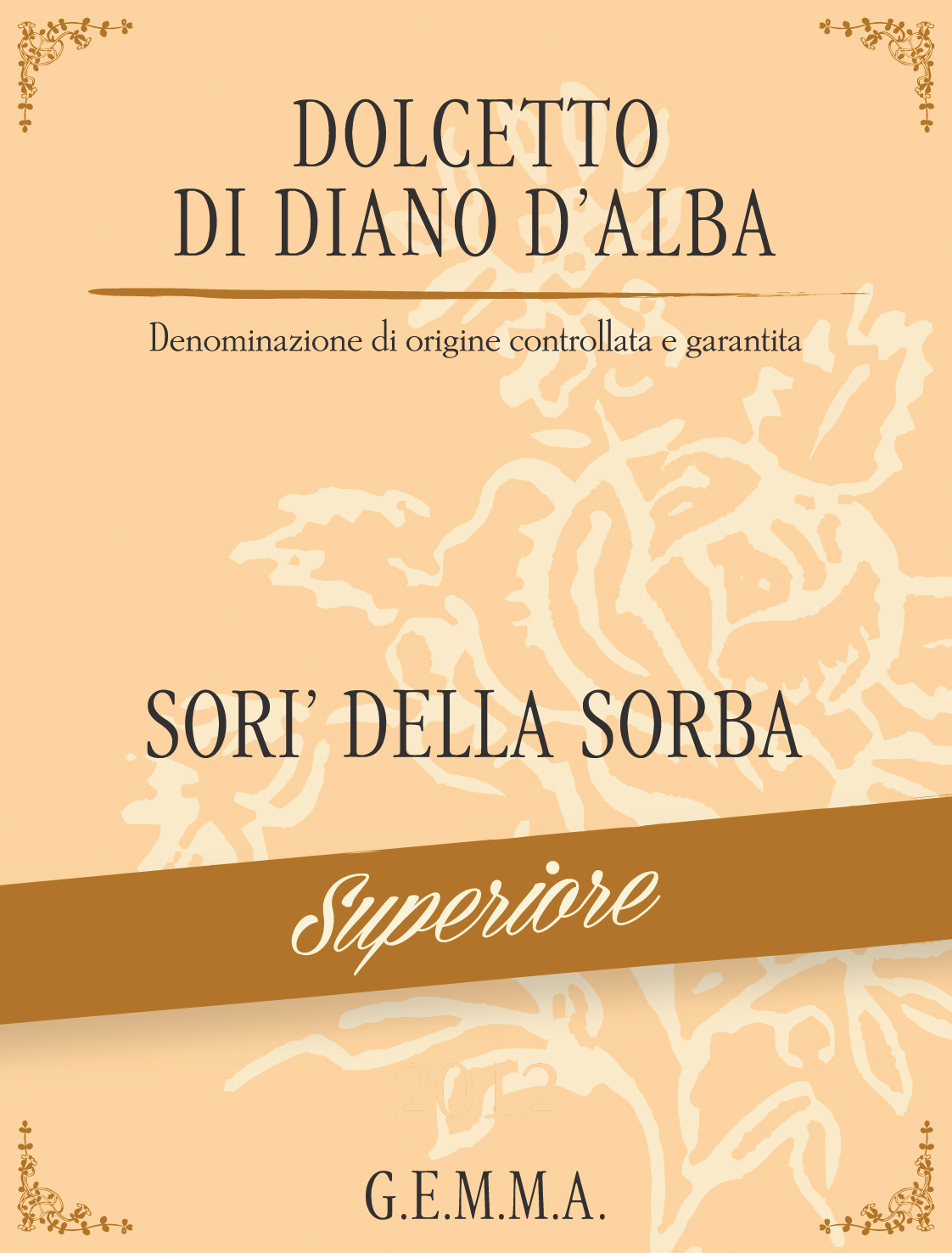 Dolcetto di Diano d'Alba Superiore Sori' della Sorba 2012