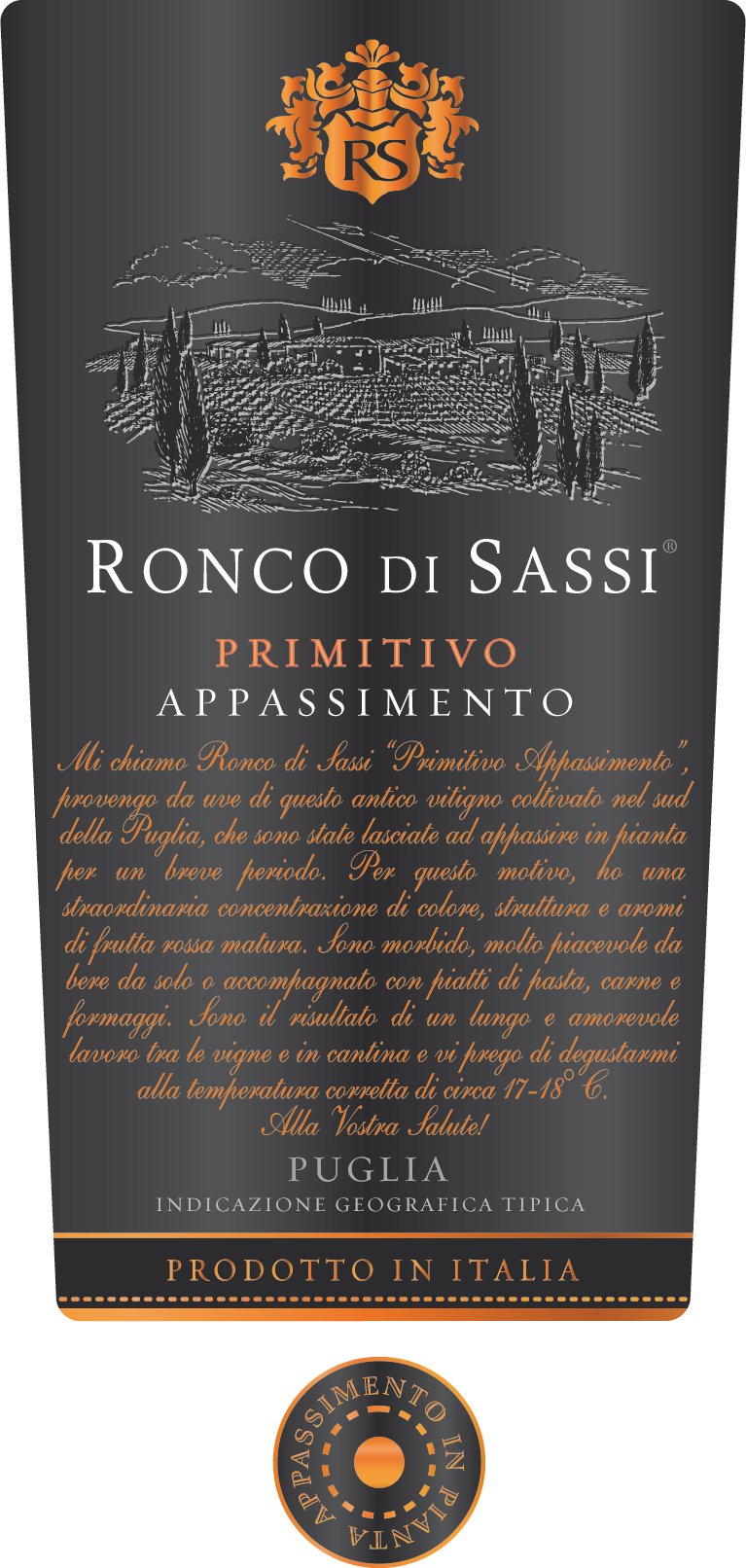 Ronco di Sassi Primitivo Puglia Igt Appassimento 2020