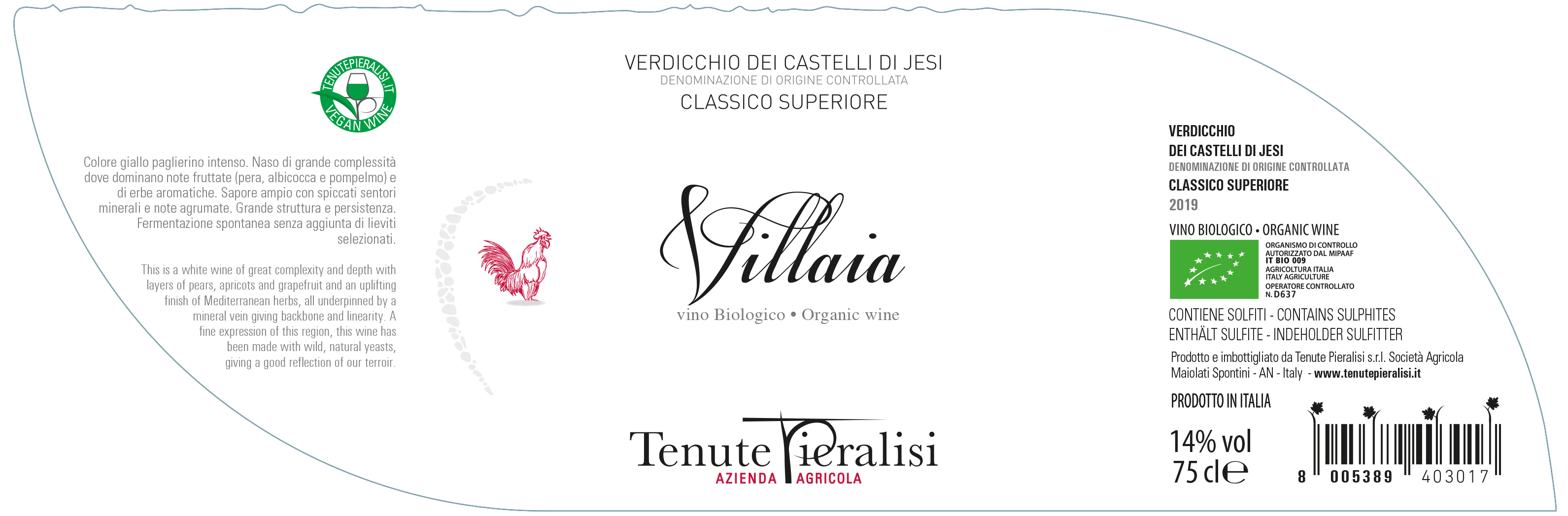 Verdicchio dei Castelli di Jesi Superiore Villaia 2019