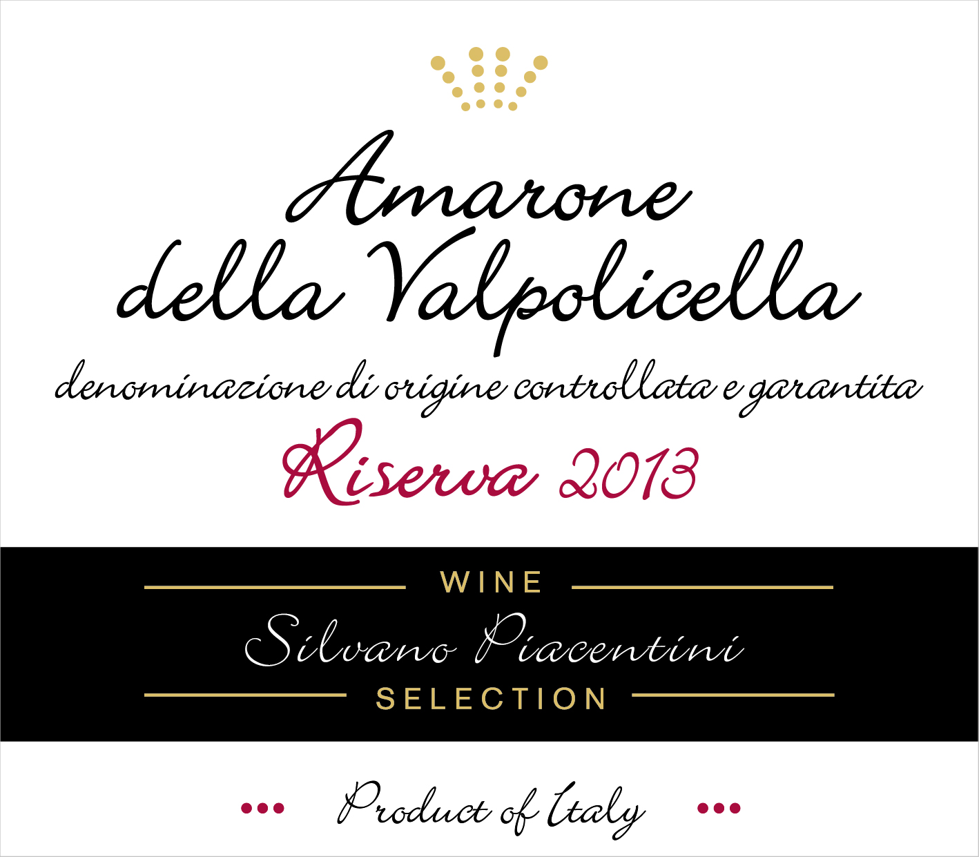 Amarone della Valpolicella Riserva Silvano Piacentini 2013