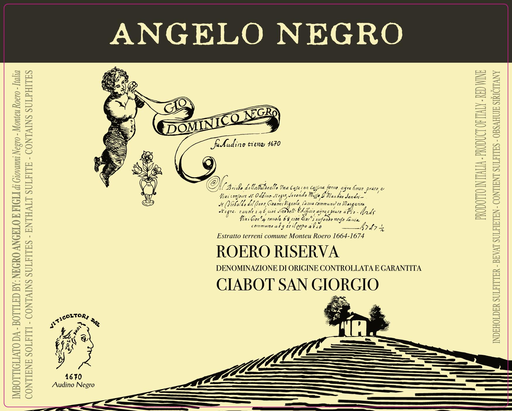 Roero Riserva Ciabot San Giorgio 2016