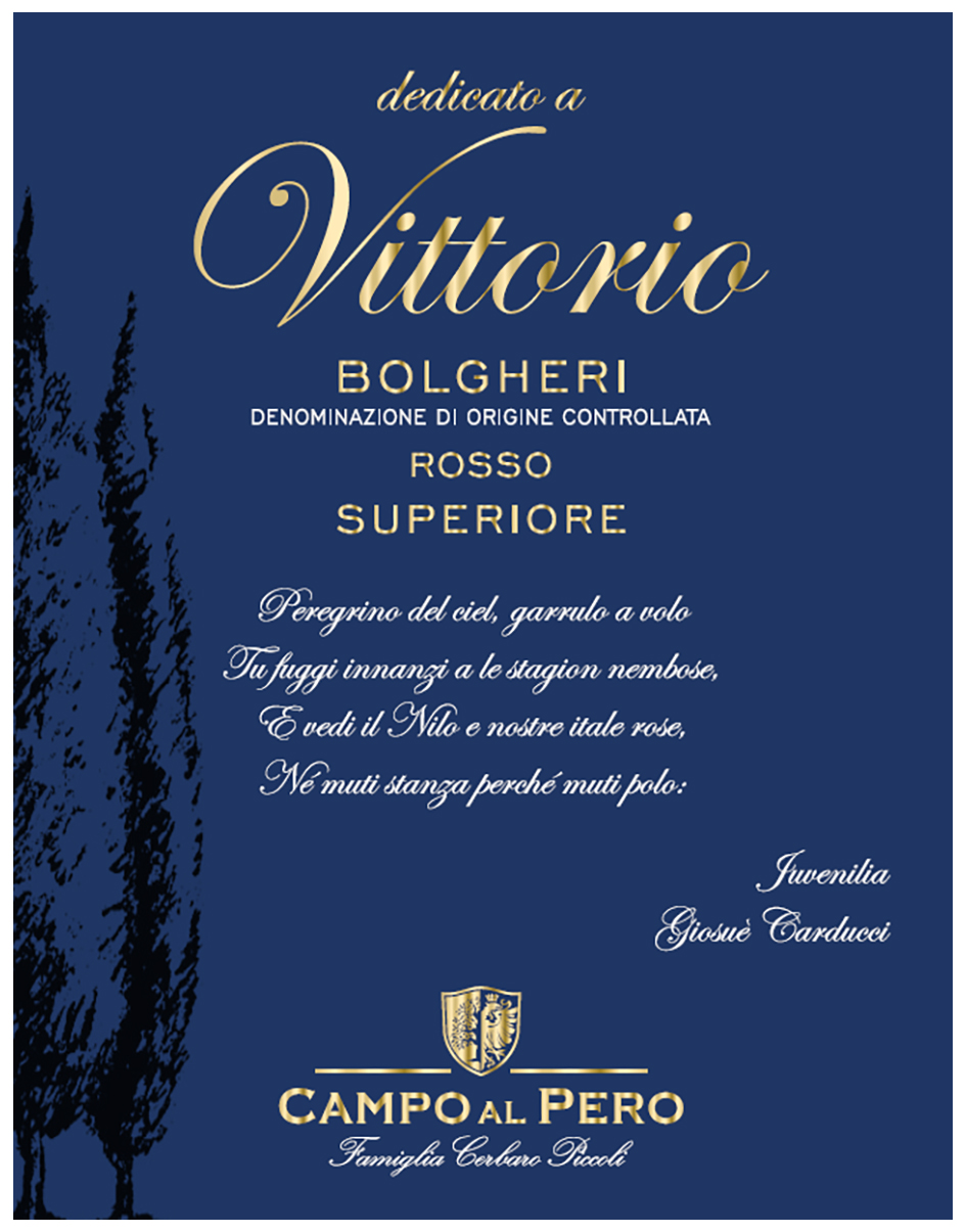 Dedicato a Vittorio Bolgheri Superiore 2019