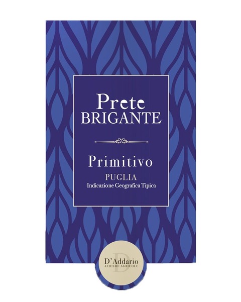 Prete Brigante Primitivo Puglia 2019