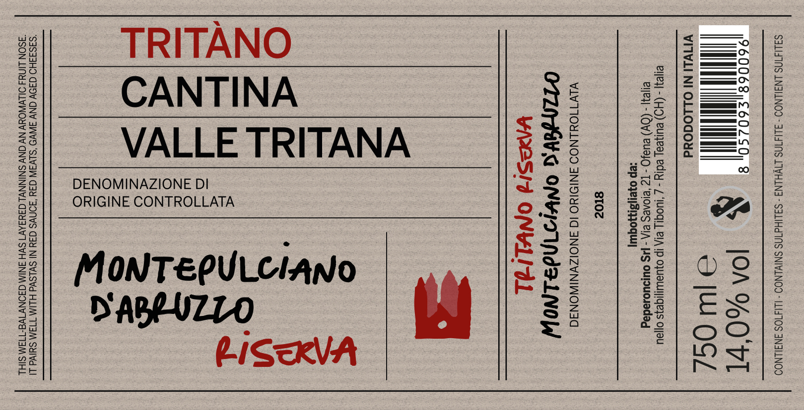 Tritàno Montepulciano d'Abruzzo Riserva 2016
