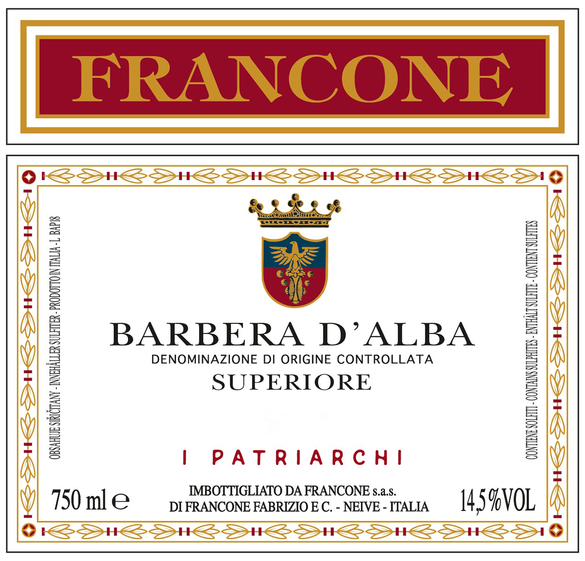 Barbera d'Alba Superiore I Patriarchi 2020
