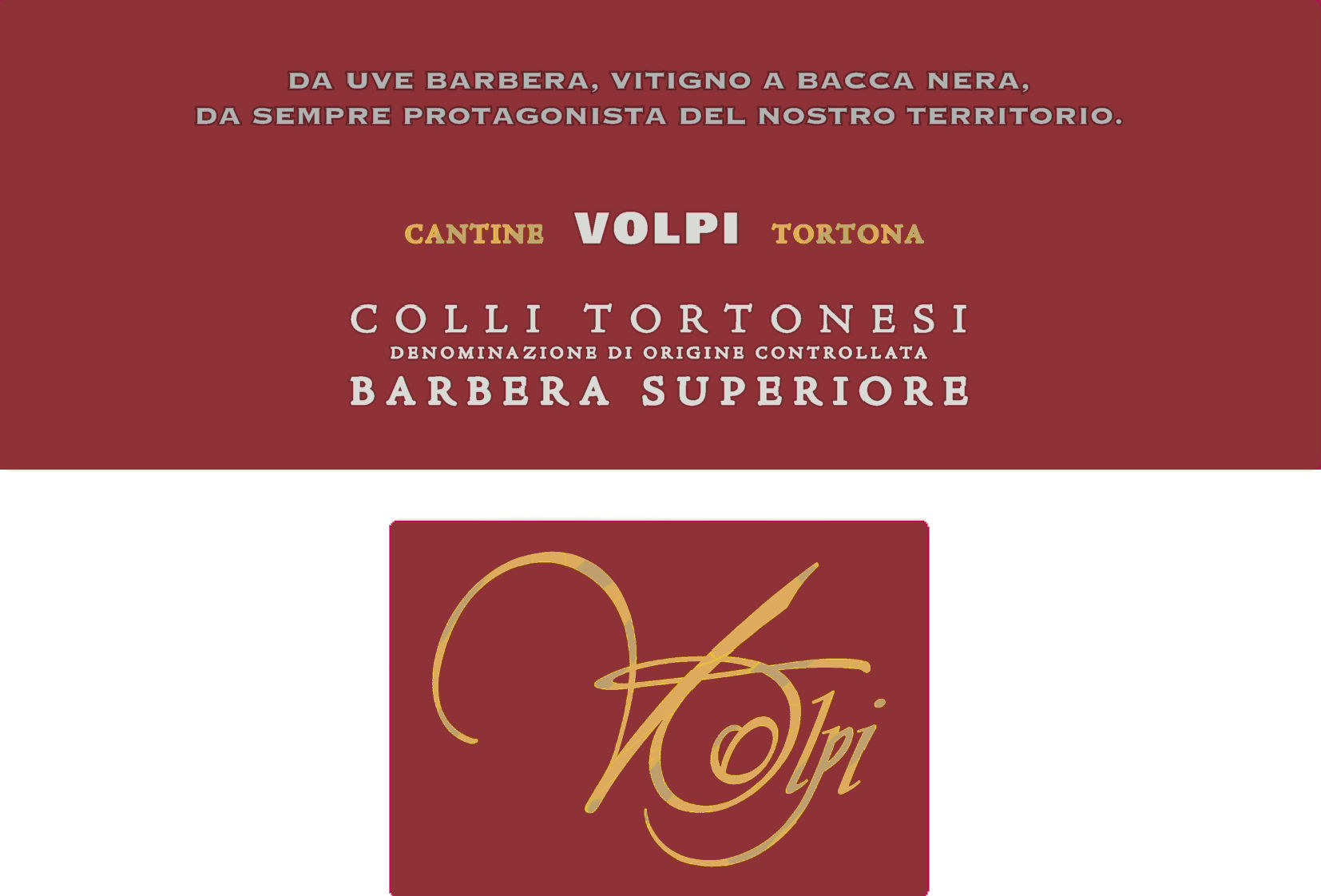 Barbera Superiore Colli Tortonesi Doc Volpi 2021
