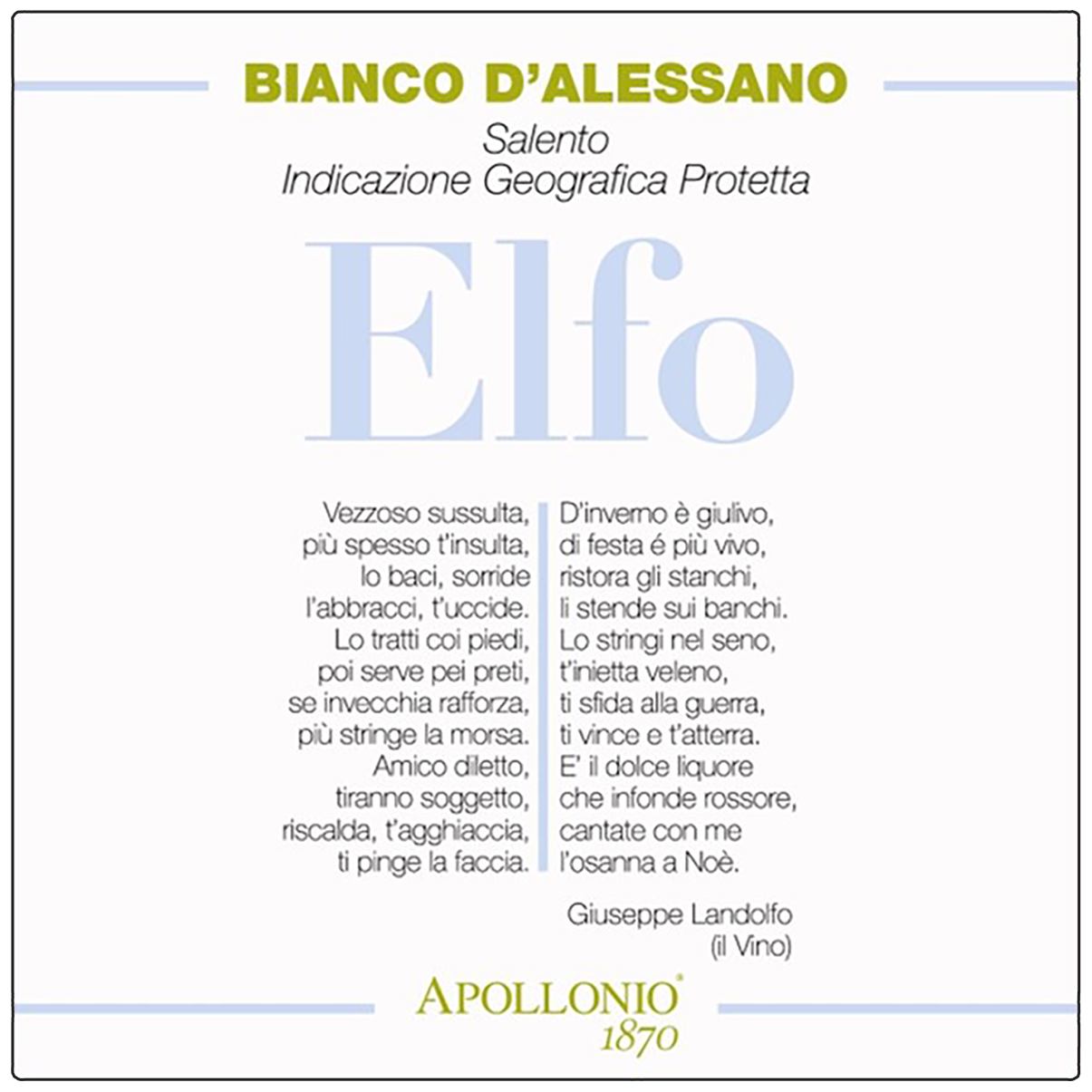 Elfo Bianco D'Alessano Igp 2024