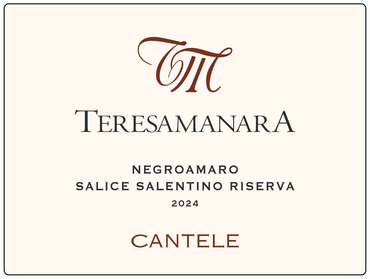 Teresa Manara Negroamaro Salice Salentino Riserva 2024