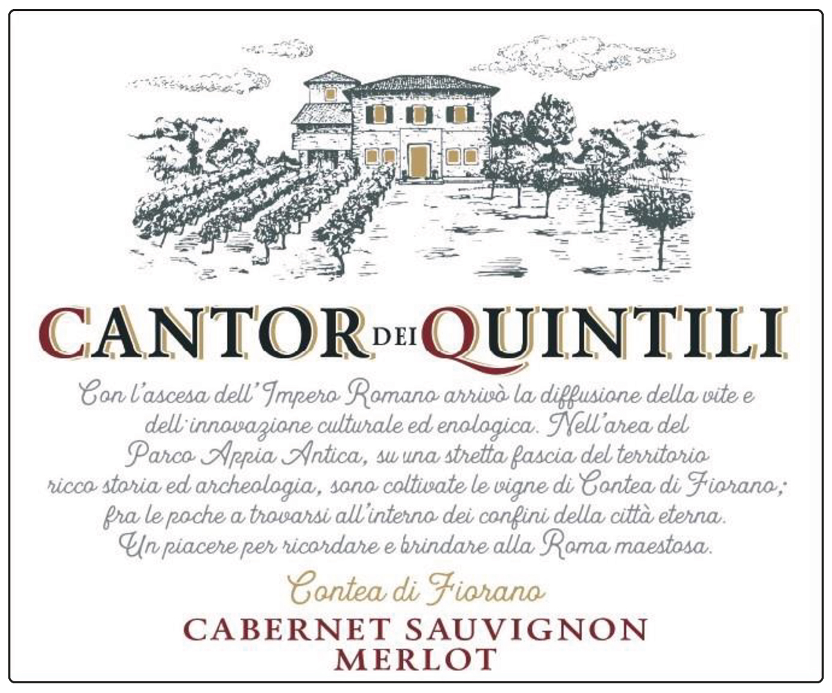 Cantor dei Quintili Cabernet Sauvignon Merlot Lazio Igt 2017