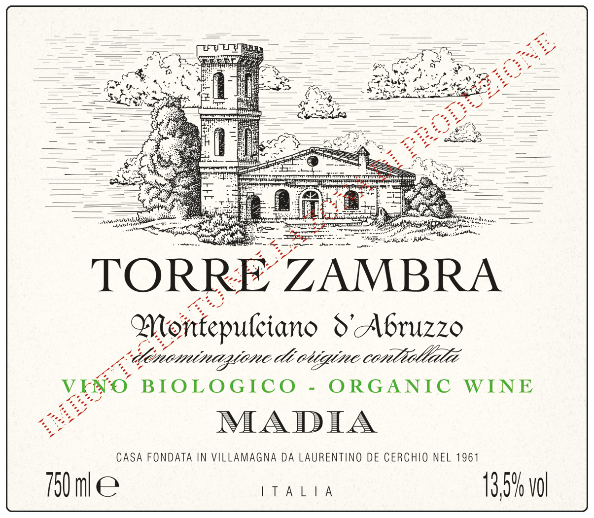 Torre Zambra Montepulciano D'Abruzzo Madia Bio 2025