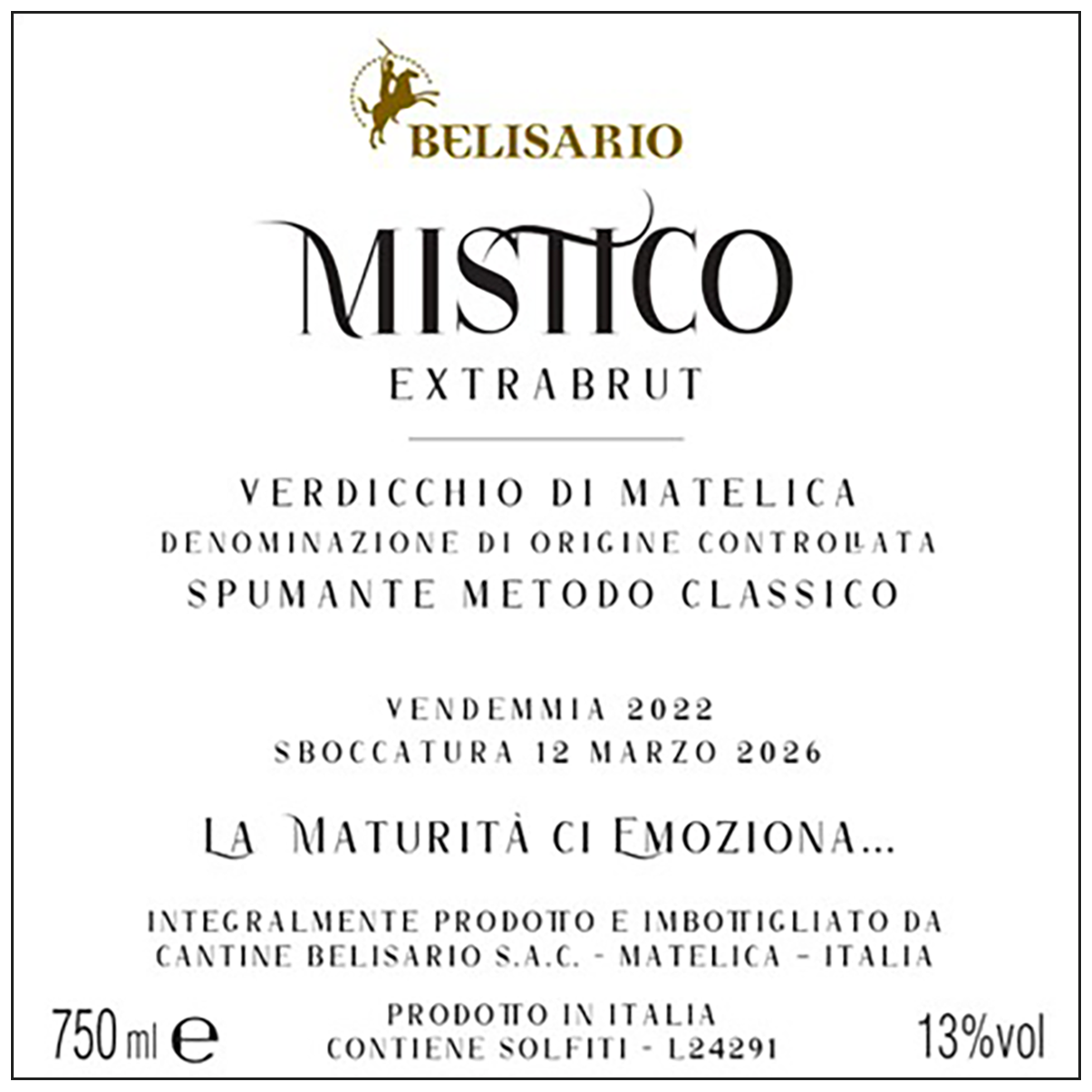 Mistico Extra Brut Metodo Classico 2022